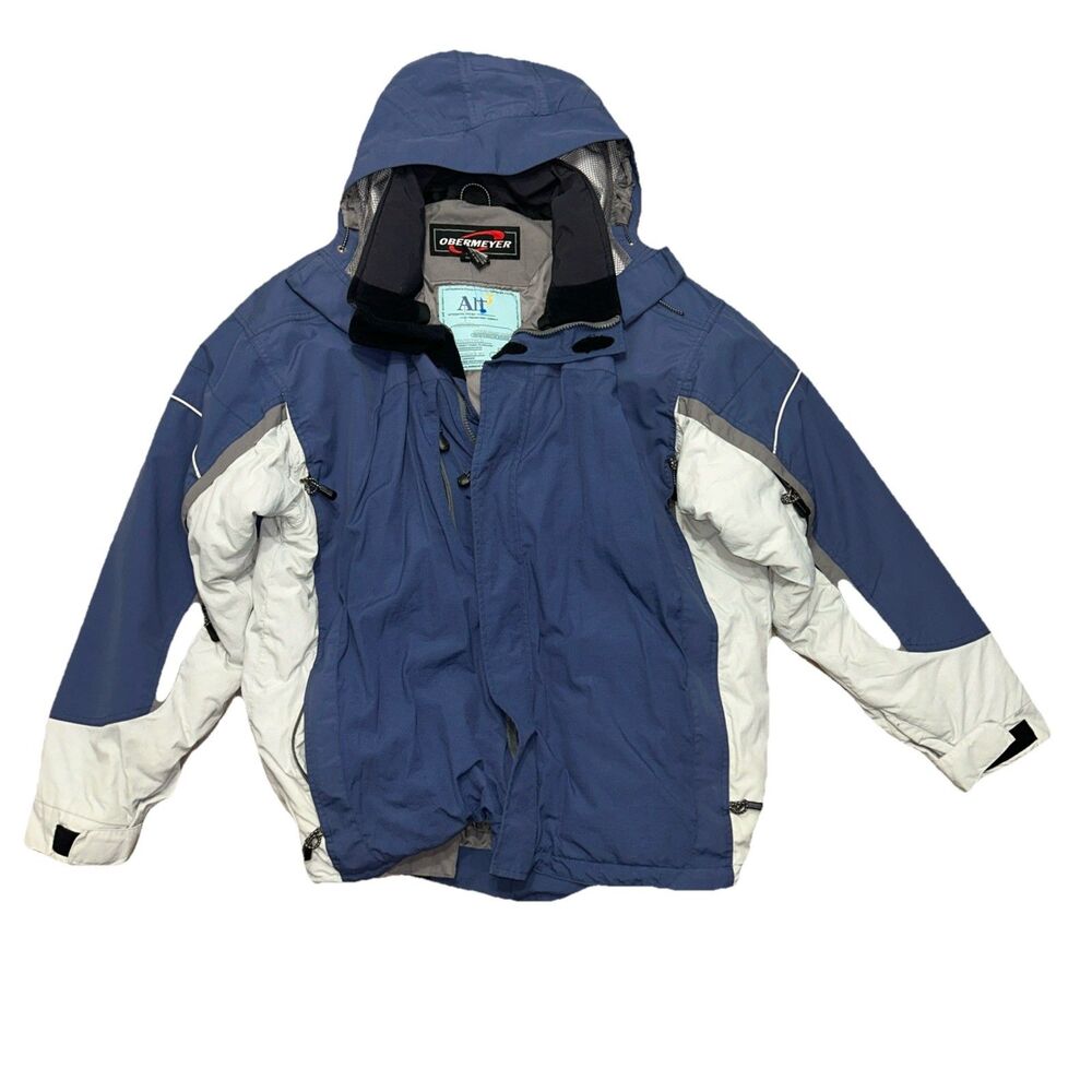 Obermeyer Men’s Large Blue Alt3 Hydro Block Snowboard Ski Jacket Coat